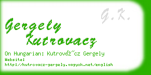 gergely kutrovacz business card